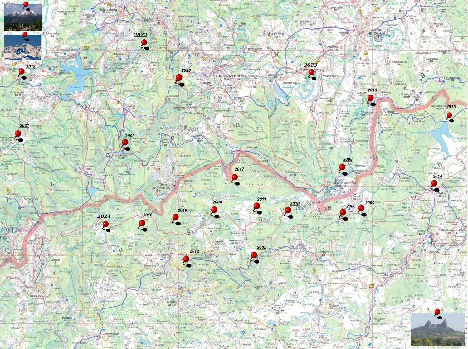 Kartenausschnitt oberes Westerzgebirge